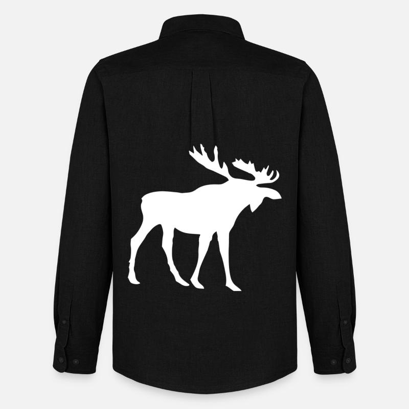 Elche Elch - Männer Oxford Hemd von Stanley/Stella - Schwarz