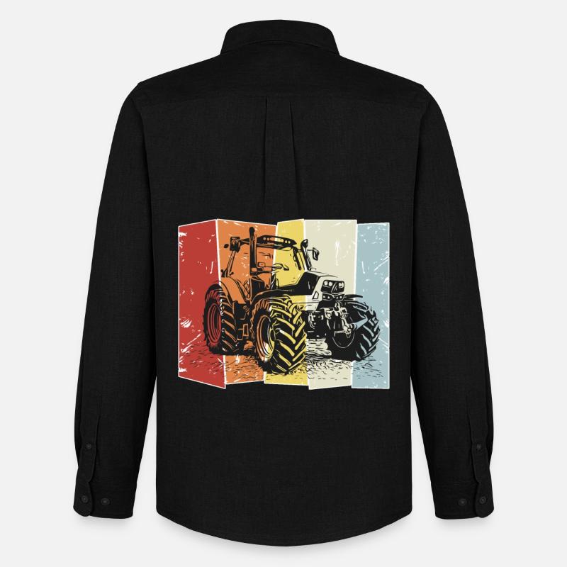 Traktor Deutz retro - Männer Oxford Hemd von Stanley/Stella - Schwarz