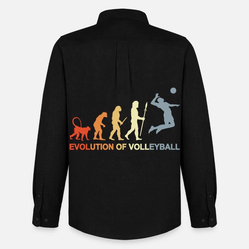 Evolution eines Volleyballspielers - Männer Oxford Hemd von Stanley/Stella - Schwarz