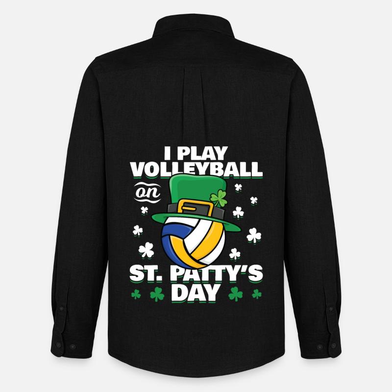 St. Patrick's Day Volleyball - Männer Oxford Hemd von Stanley/Stella - Schwarz
