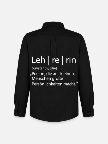 Lehrerin - Männer Oxford Hemd von Stanley/Stella - Schwarz