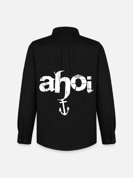 Ahoi - Männer Oxford Hemd von Stanley/Stella - Schwarz