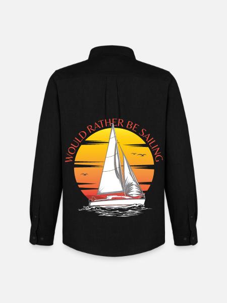 Would Rather Be Sailing - Men's Oxford Shirt by Stanley/Stella - black