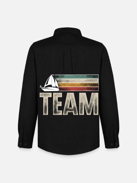 Sailing Sailor Sailboat Team Crew - Men's Oxford Shirt by Stanley/Stella - black