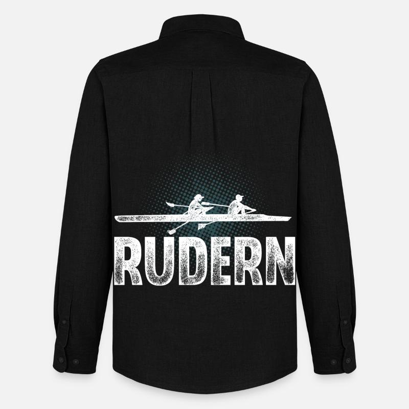 Rudern Ruderer Ruderboot - Männer Oxford Hemd von Stanley/Stella - Schwarz