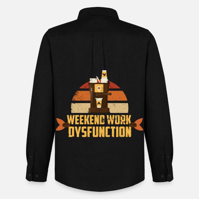 Weekend work ! Dysfunction - Men's Oxford Shirt by Stanley/Stella - black