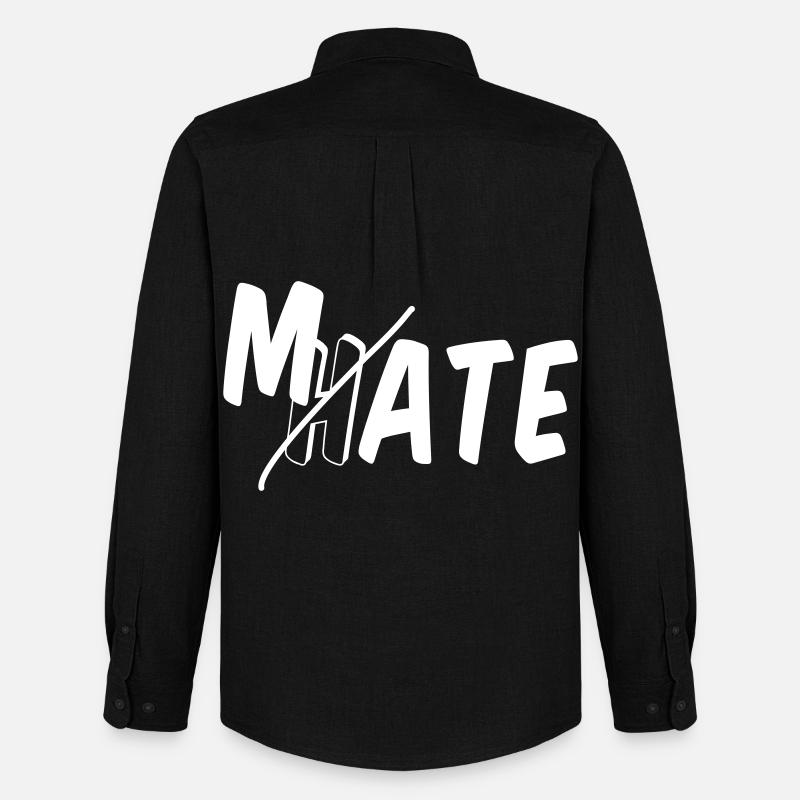 Mate - don’t hate - Männer Oxford Hemd von Stanley/Stella - Schwarz