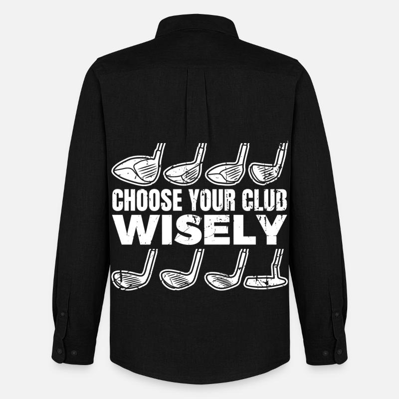 Wähle deinen Golfschläger - Männer Oxford Hemd von Stanley/Stella - Schwarz