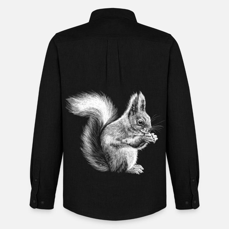 Eichhörnchen - Männer Oxford Hemd von Stanley/Stella - Schwarz