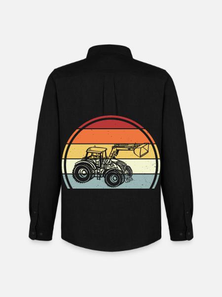Tracteur - Chemise Oxford homme Stanley/Stella - noir