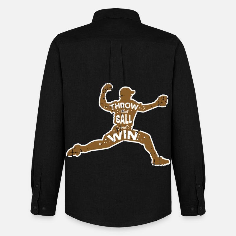 Baseball Wurf - Männer Oxford Hemd von Stanley/Stella - Schwarz