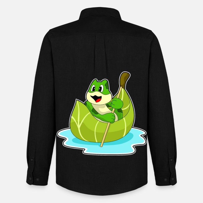 Frosch Boot - Männer Oxford Hemd von Stanley/Stella - Schwarz