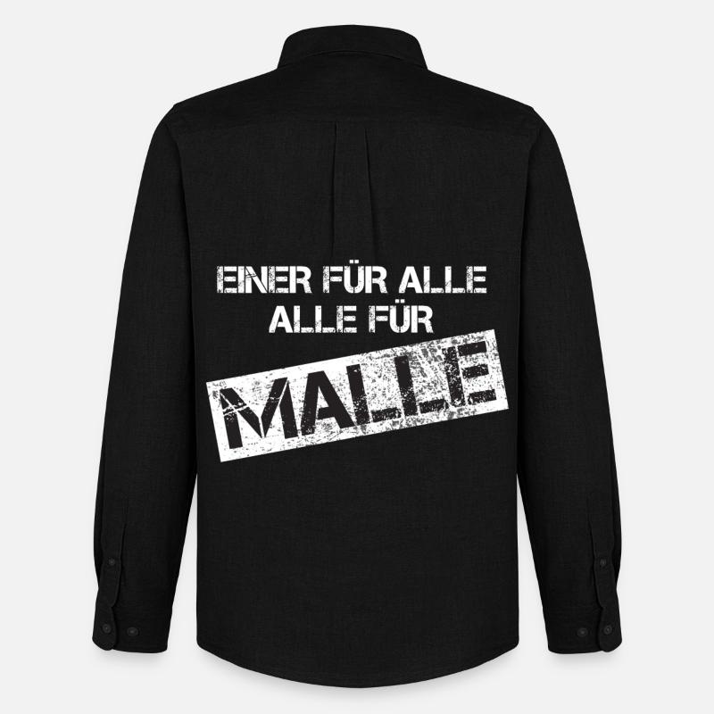 MALLE Slogan Grunge Stamp - Männer Oxford Hemd von Stanley/Stella - Schwarz