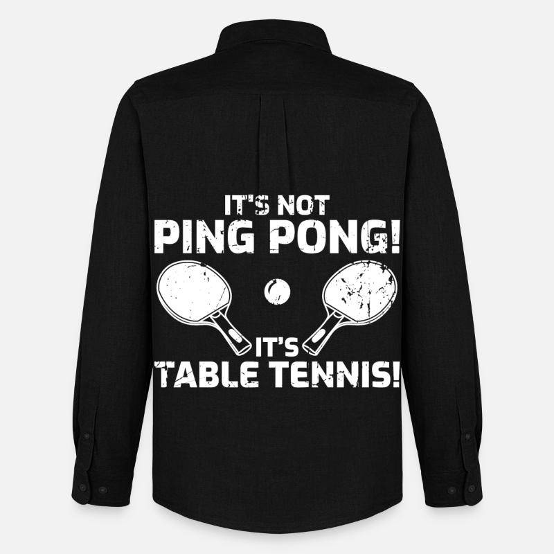Tischtennis Witz - Männer Oxford Hemd von Stanley/Stella - Schwarz