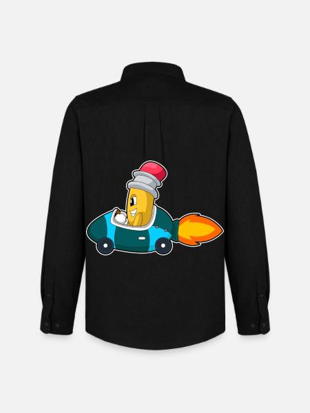 Pencil Car - Men's Oxford Shirt by Stanley/Stella - black
