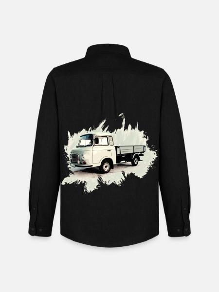 BARKAS B1000 Pritschenwagen - Männer Oxford Hemd von Stanley/Stella - Schwarz