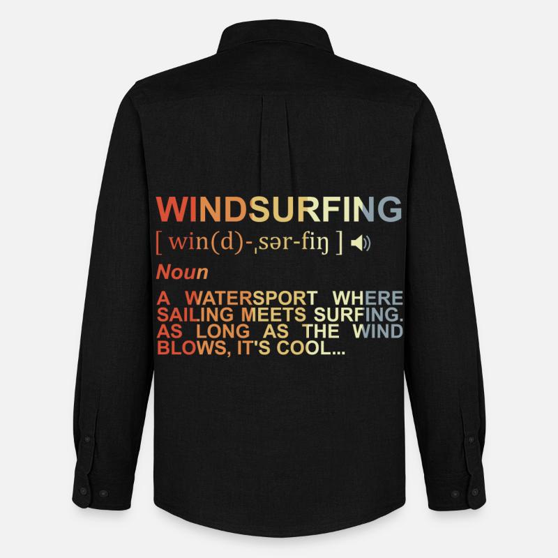 Windsurfen Bedeutung - Männer Oxford Hemd von Stanley/Stella - Schwarz