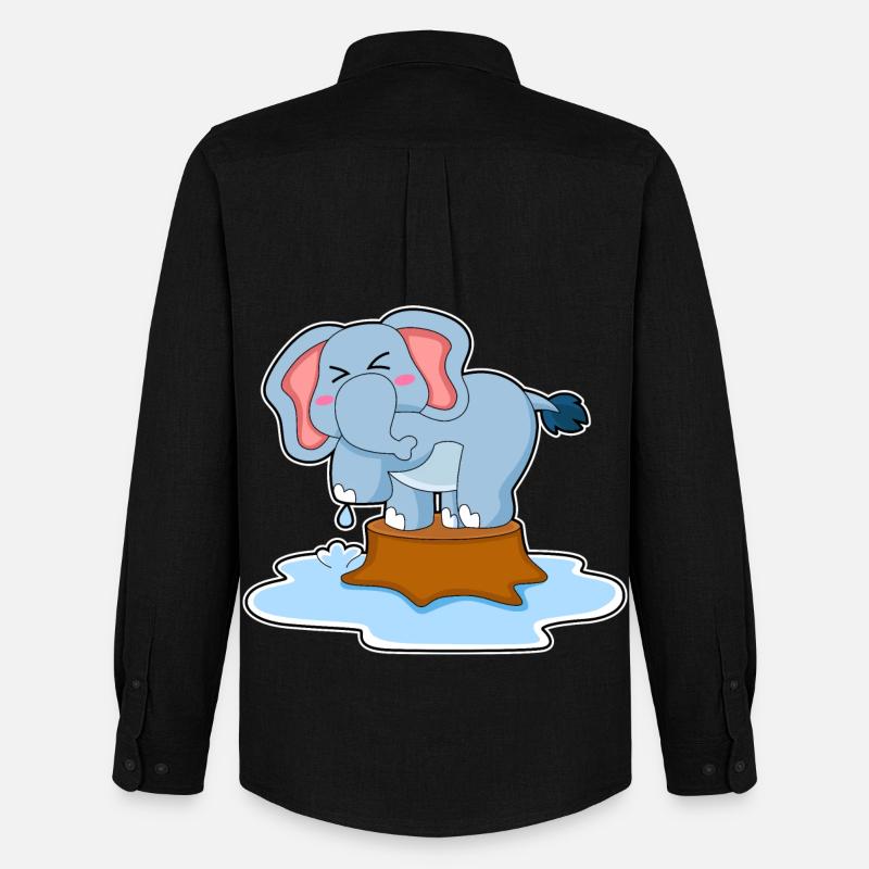 Elefant Wasser - Männer Oxford Hemd von Stanley/Stella - Schwarz