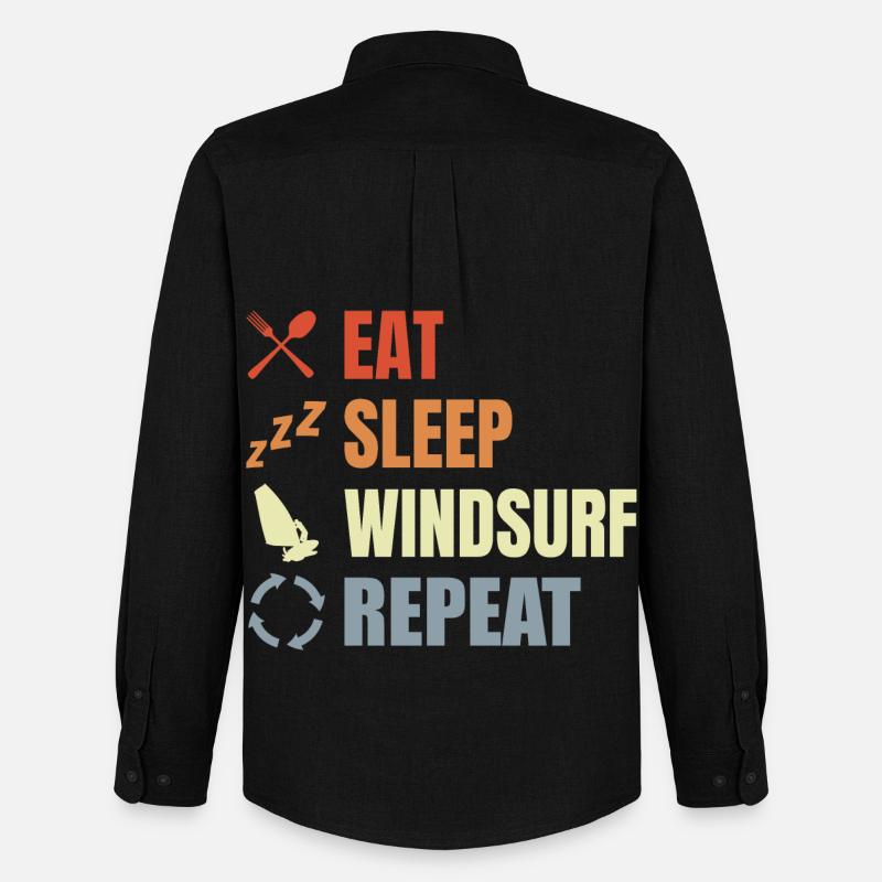 Windsurfer Routine - Männer Oxford Hemd von Stanley/Stella - Schwarz