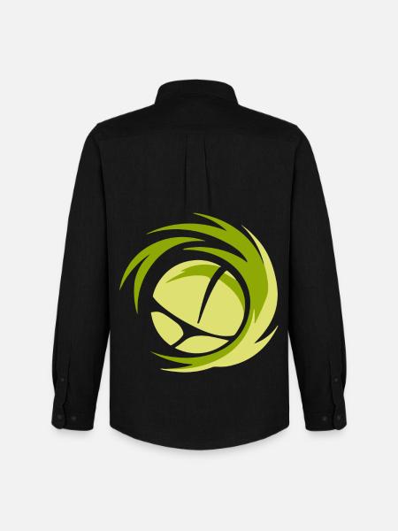 Minimalist volleyball logo - Men's Oxford Shirt by Stanley/Stella - black