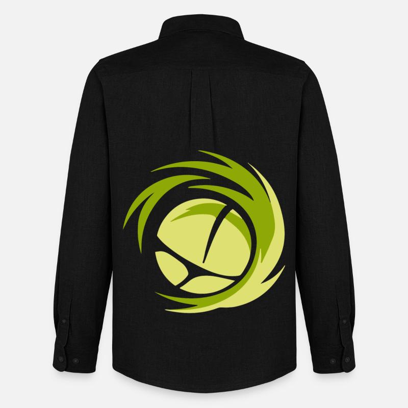 Minimalistisches Volleyball Logo - Männer Oxford Hemd von Stanley/Stella - Schwarz