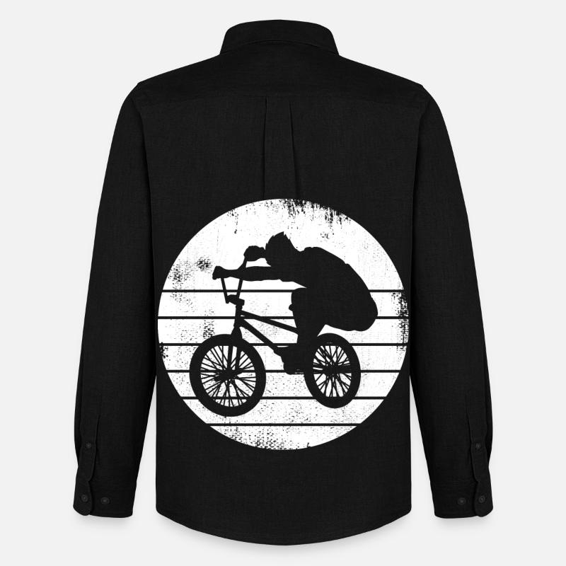 BMX Radfahrer - Männer Oxford Hemd von Stanley/Stella - Schwarz