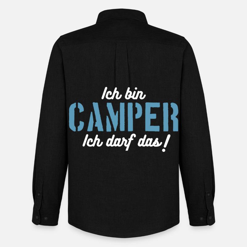 Ich bin Camper, ich darf das! - Männer Oxford Hemd von Stanley/Stella - Schwarz