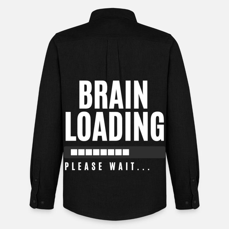 Brain Loading Please Wait - Men's Oxford Shirt by Stanley/Stella - black
