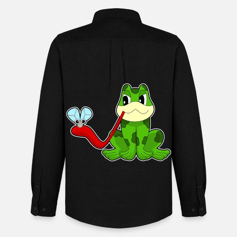 Frosch Fliege - Männer Oxford Hemd von Stanley/Stella - Schwarz