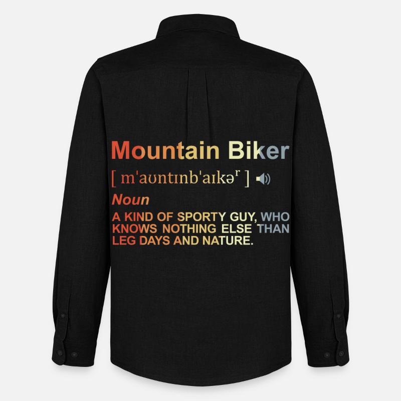 Mountainbiker Definition - Männer Oxford Hemd von Stanley/Stella - Schwarz
