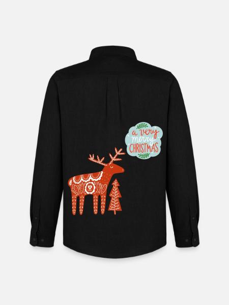 a very merry Christmas - Men's Oxford Shirt by Stanley/Stella - black