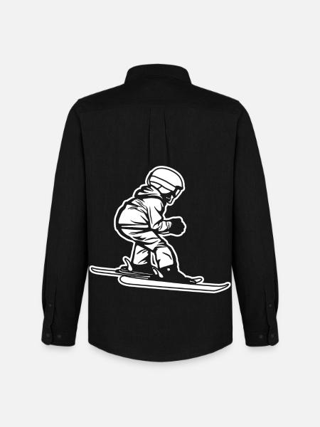 Funny little skier - Men's Oxford Shirt by Stanley/Stella - black
