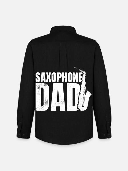 Saxophonist Father - Men's Oxford Shirt by Stanley/Stella - black