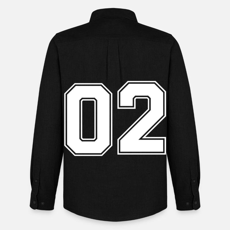Nummer zwei 2 - Männer Oxford Hemd von Stanley/Stella - Schwarz