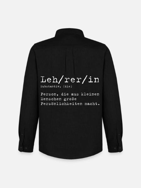 Lehrerin Definition - Männer Oxford Hemd von Stanley/Stella - Schwarz