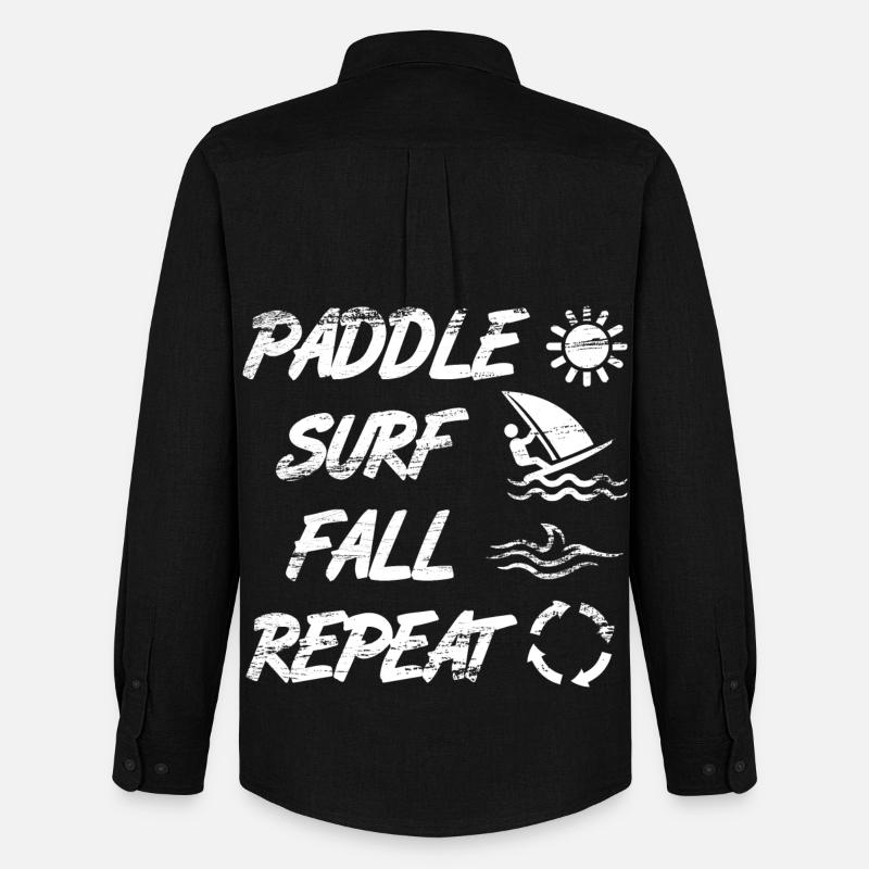 Windsurfer Spruch - Männer Oxford Hemd von Stanley/Stella - Schwarz