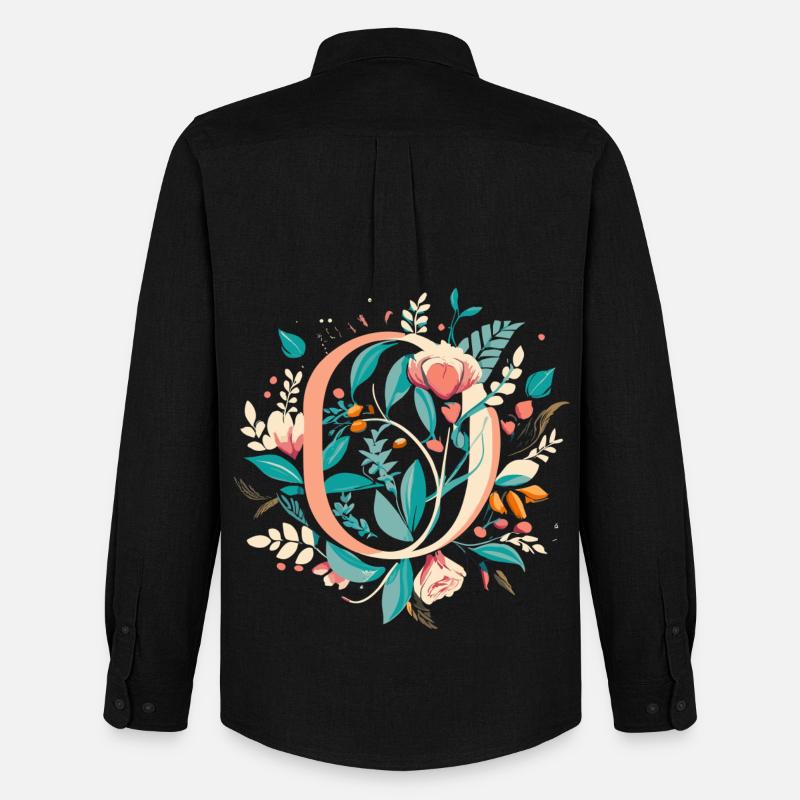 O typography floral - Männer Oxford Hemd von Stanley/Stella - Schwarz