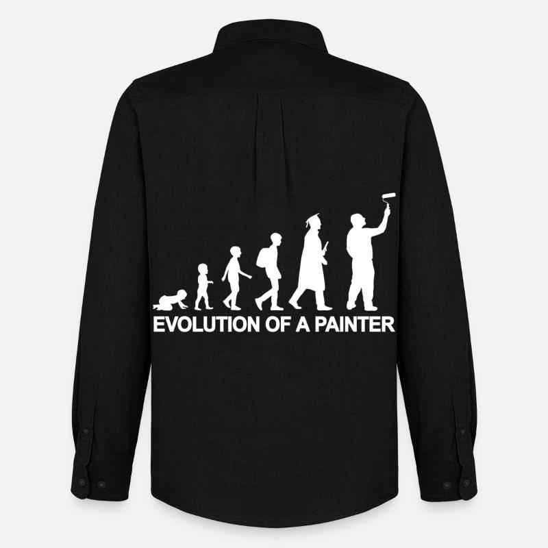 Development from child to painter - Men's Oxford Shirt by Stanley/Stella - black