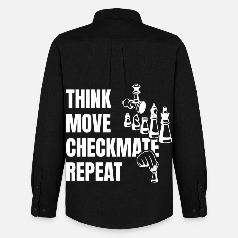 Think Play Checkmate Next - Men's Oxford Shirt by Stanley/Stella - black