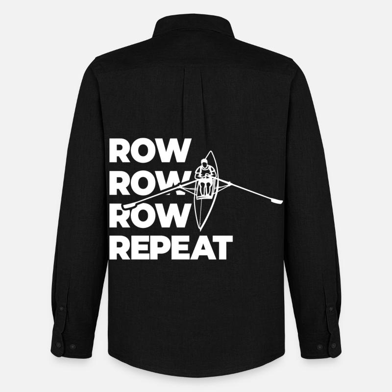 Rowing Rowing Rowing Repeat Rowing - Men's Oxford Shirt by Stanley/Stella - black