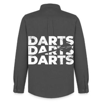 Dart - Männer Oxford Hemd von Stanley/Stella - Anthrazit - Hinten - AI Model Male 185 dark (185cm)