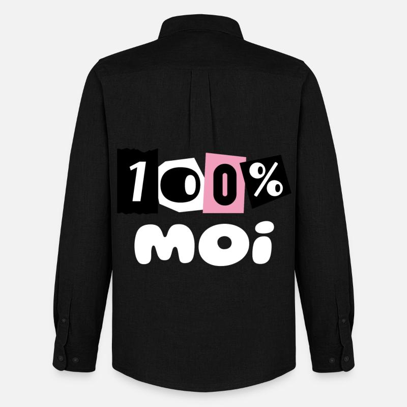 100% ICH - Männer Oxford Hemd von Stanley/Stella - Schwarz