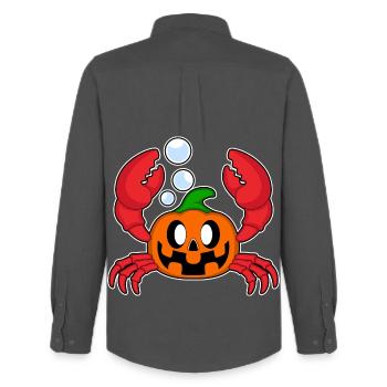 Krabbe Halloween Kürbis - Männer Oxford Hemd von Stanley/Stella - Anthrazit - Hinten - AI Model Male 185 dark (185cm)