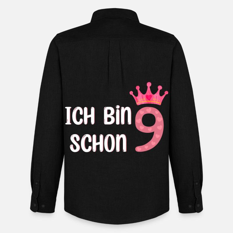 Ich bin schon 9 - Männer Oxford Hemd von Stanley/Stella - Schwarz