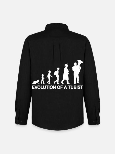 Development from child to tuba player - Men's Oxford Shirt by Stanley/Stella - black