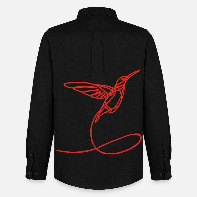 Roter seltsamer Vogel - Männer Oxford Hemd von Stanley/Stella - Schwarz