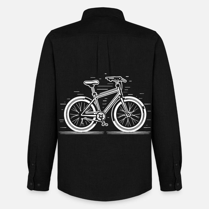 Fahrrad Illustration - Männer Oxford Hemd von Stanley/Stella - Schwarz