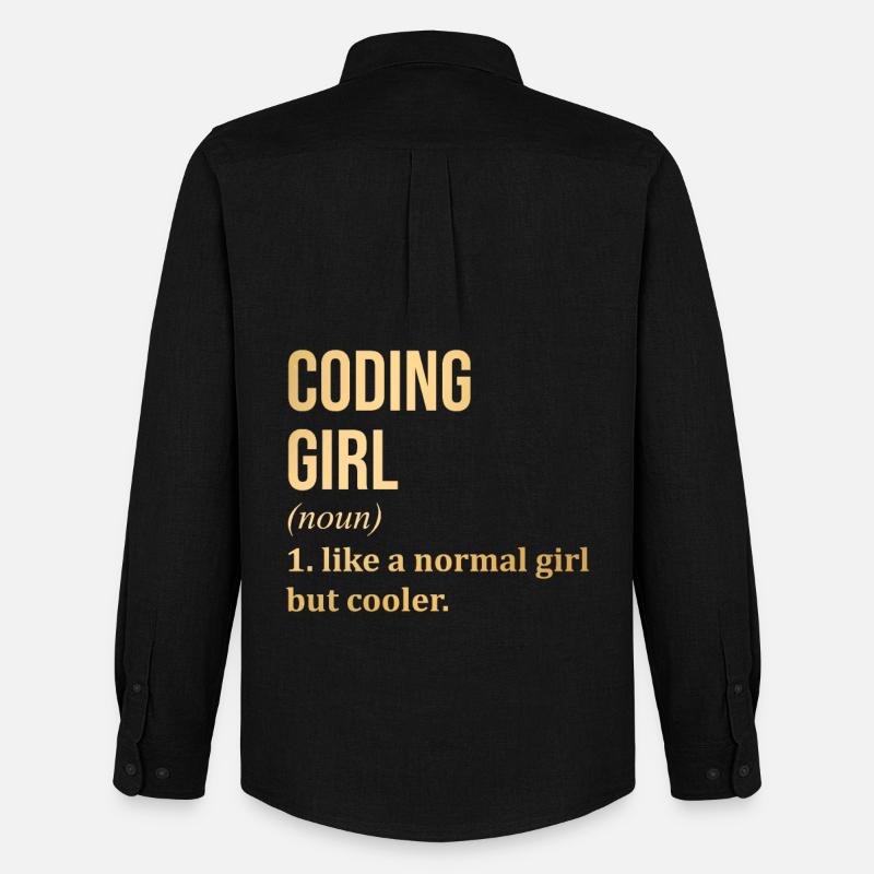Coding - Men's Oxford Shirt by Stanley/Stella - black