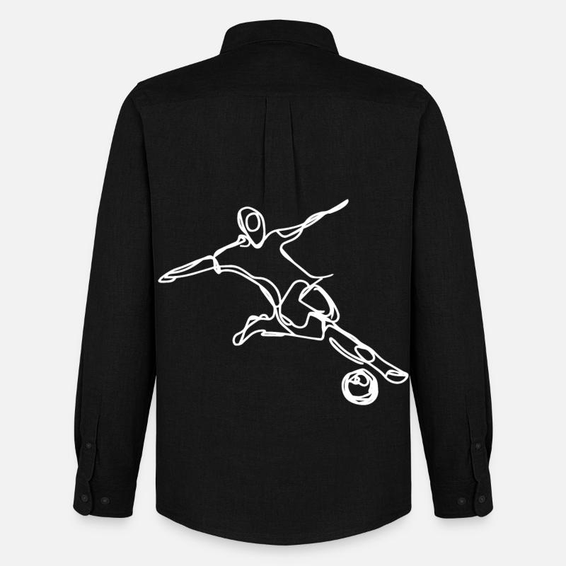 Fußballspieler - Männer Oxford Hemd von Stanley/Stella - Schwarz