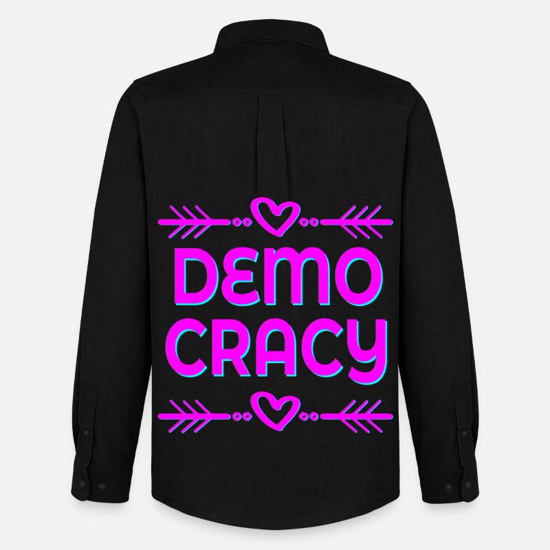 DEMOCRAZIA, LIBERTÀ, INCLUSIONE - Stanley/Stella Camicia Oxford uomo - nero